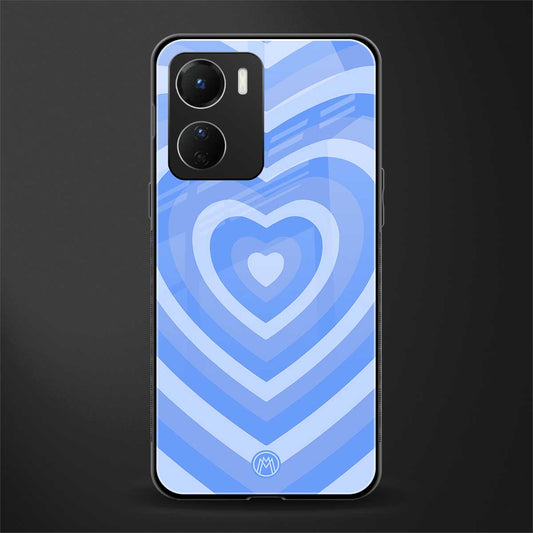 y2k blue hearts aesthetic back phone cover | glass case for vivo y16