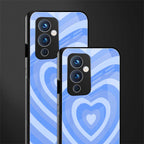 y2k blue hearts aesthetic back phone cover | glass case for oneplus 9