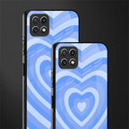 y2k blue hearts aesthetic back phone cover | glass case for samsung galaxy f42