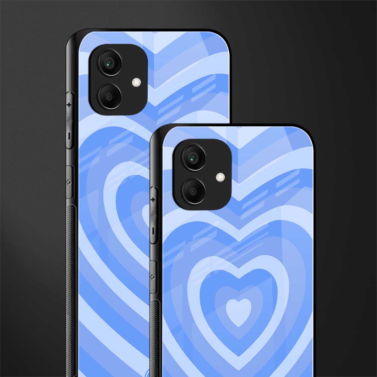 y2k blue hearts aesthetic back phone cover | glass case for samsung galaxy a04
