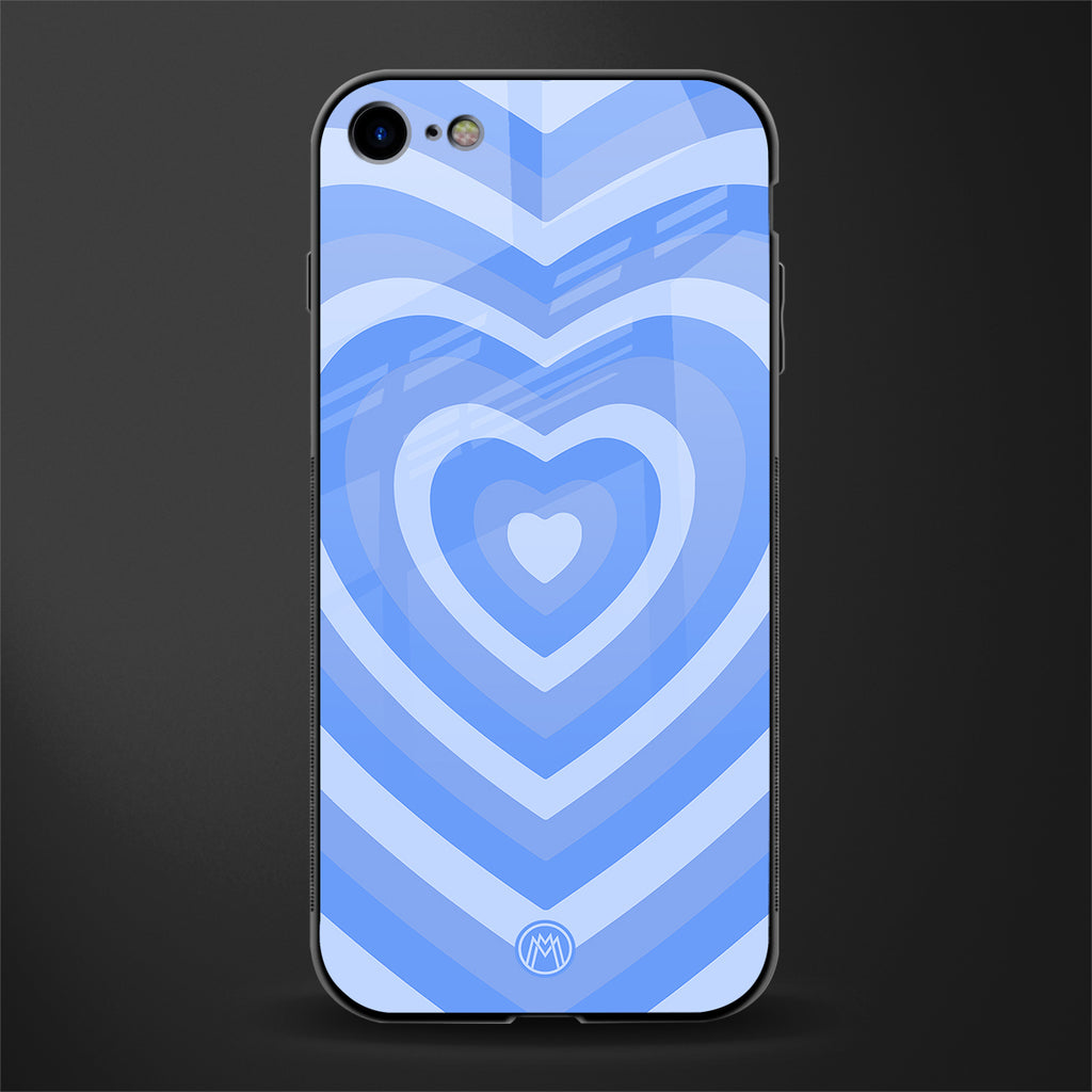 y2k blue hearts aesthetic glass case for iphone 7 image