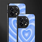 y2k blue hearts aesthetic back phone cover | glass case for oneplus 11r