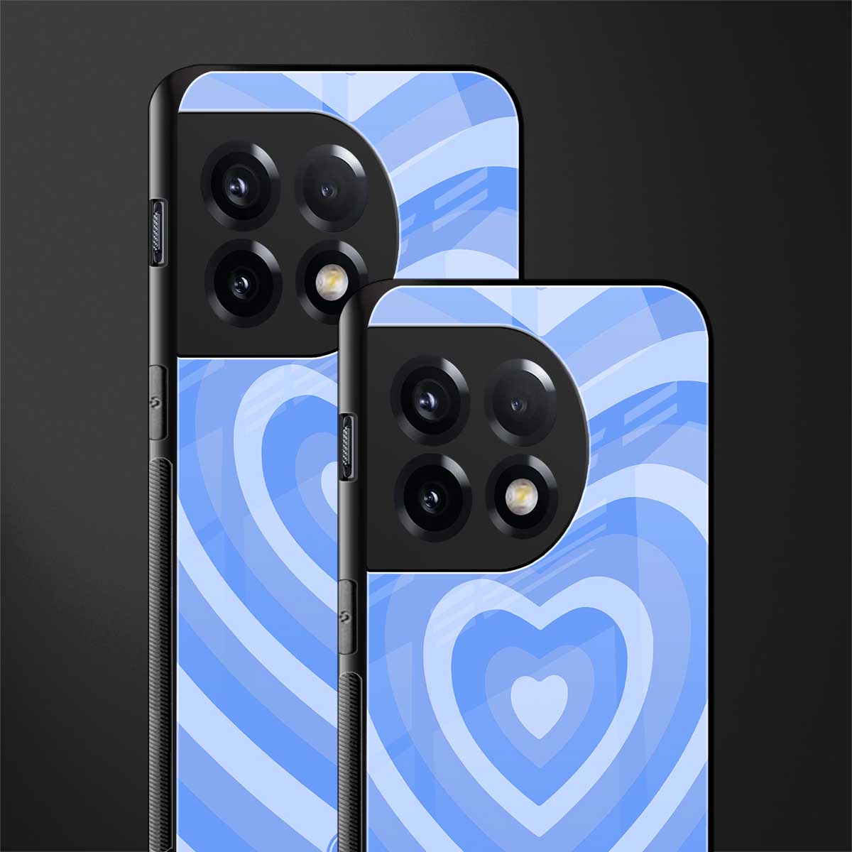 y2k blue hearts aesthetic back phone cover | glass case for oneplus 11r
