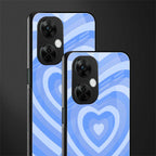 y2k blue hearts aesthetic back phone cover | glass case for oneplus nord ce 3 lite