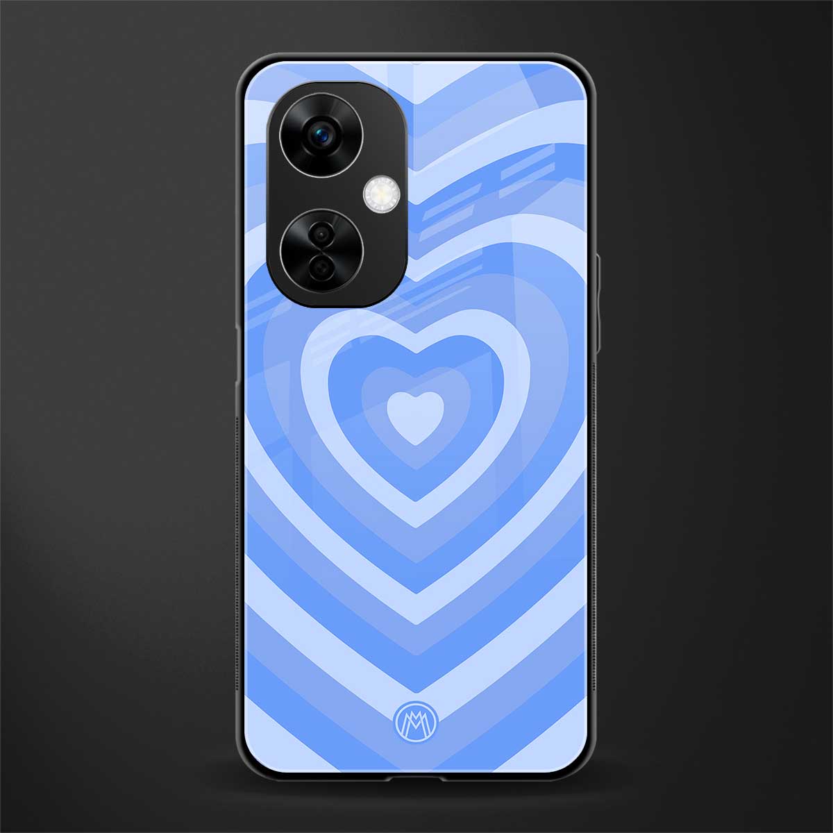 y2k blue hearts aesthetic back phone cover | glass case for oneplus nord ce 3 lite
