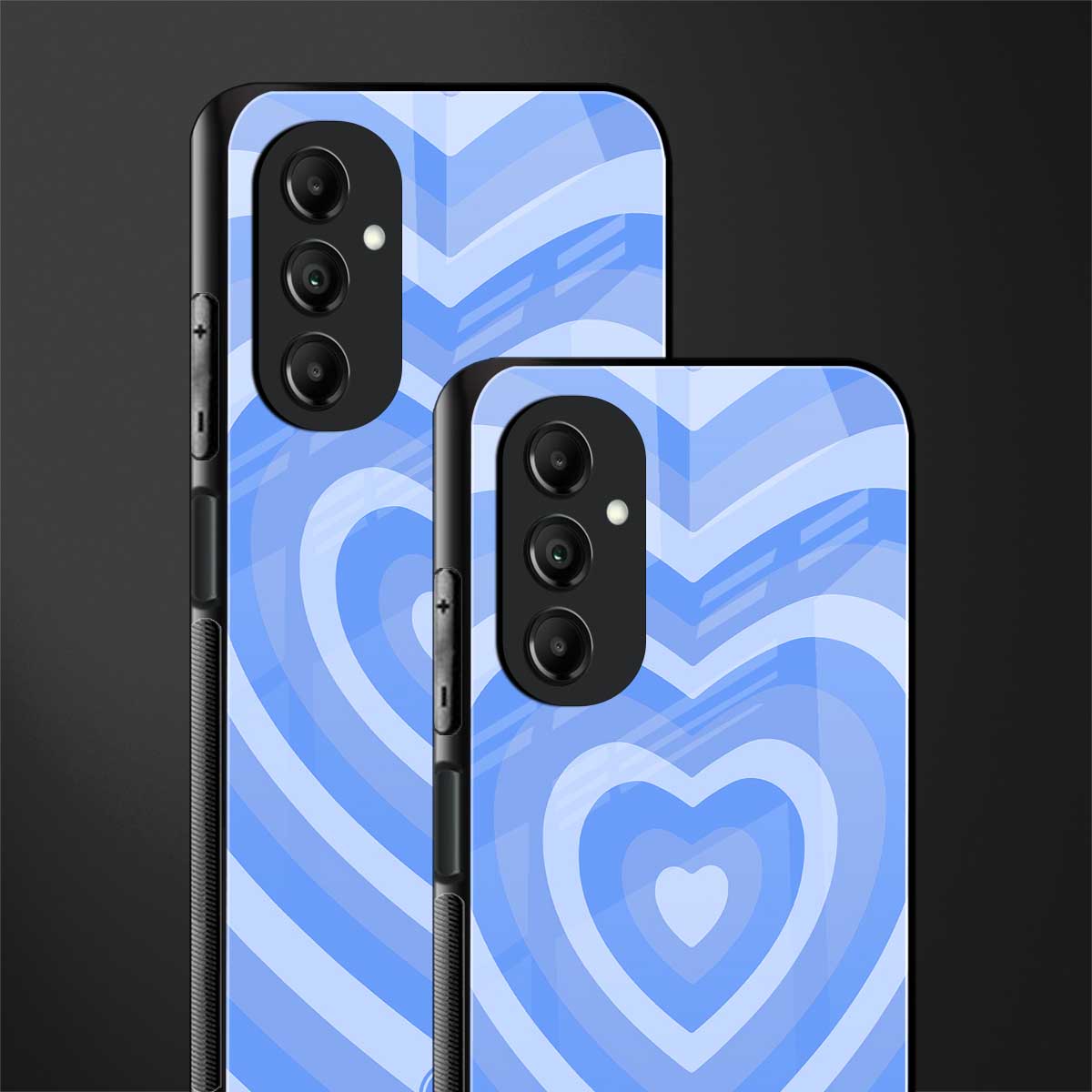 y2k blue hearts aesthetic back phone cover | glass case for samsung galaxy a14 5g