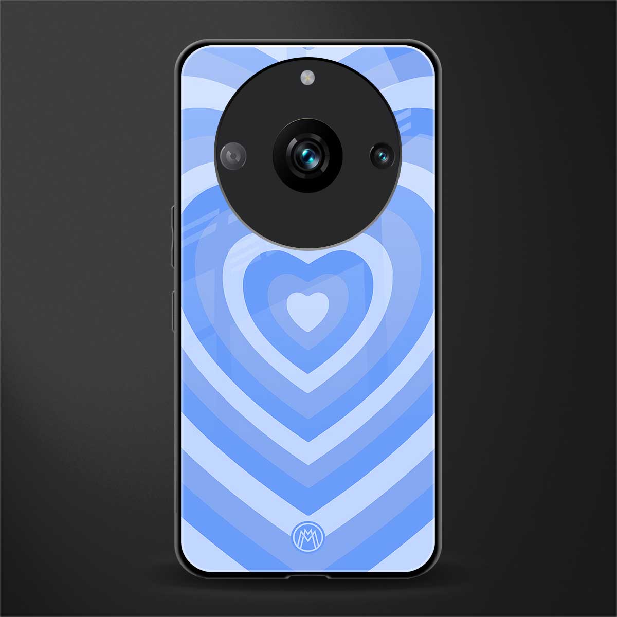 y2k blue hearts aesthetic back phone cover | glass case for realme 11 pro 5g