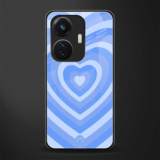 y2k blue hearts aesthetic back phone cover | glass case for vivo t1 44w 4g