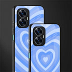 y2k blue hearts aesthetic back phone cover | glass case for realme c55