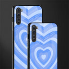 y2k blue hearts aesthetic glass case for oneplus nord ac2001 image-2
