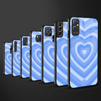 y2k blue hearts aesthetic glass case for iphone 11 image-3