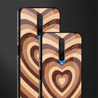 y2k brown hearts aesthetic glass case for poco x2 image-2
