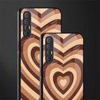 y2k brown hearts aesthetic glass case for oppo reno 3 pro image-2