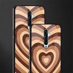 y2k brown hearts aesthetic glass case for oppo reno 2z image-2