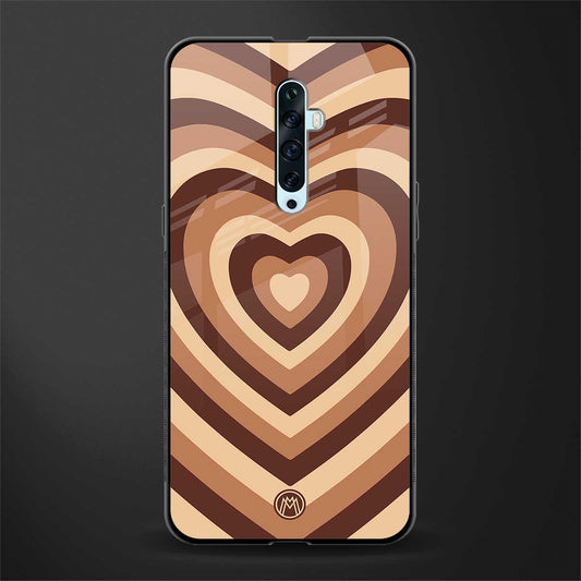 y2k brown hearts aesthetic glass case for oppo reno 2z image
