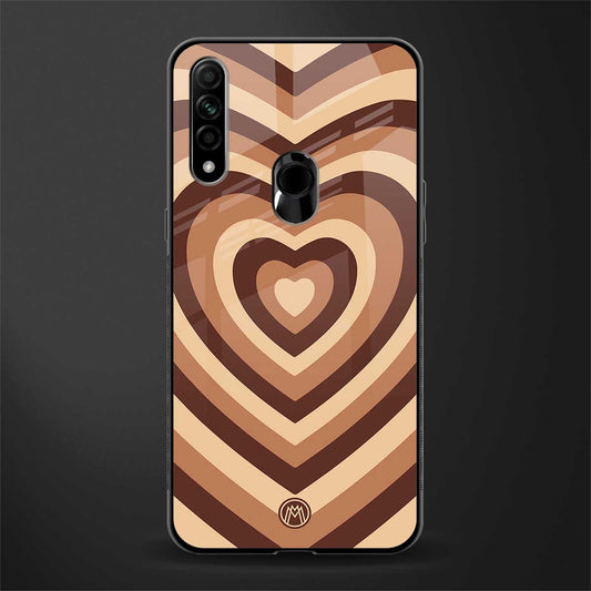 y2k brown hearts aesthetic glass case for oppo a31 image