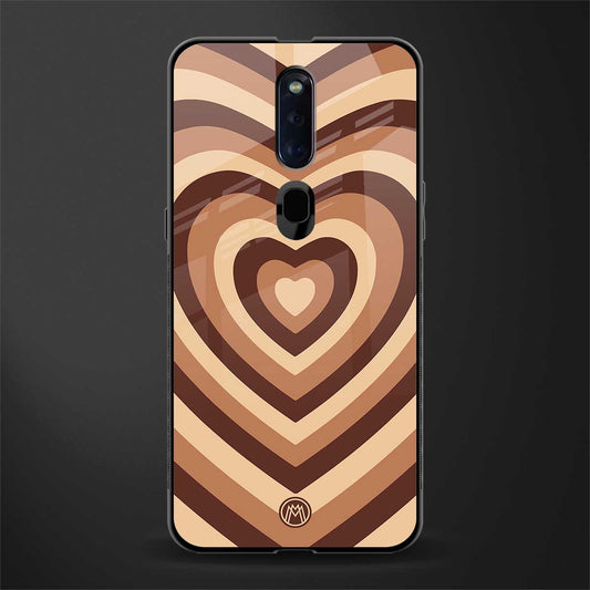 y2k brown hearts aesthetic glass case for oppo f11 pro image