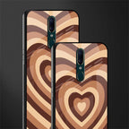 y2k brown hearts aesthetic glass case for oppo f11 image-2