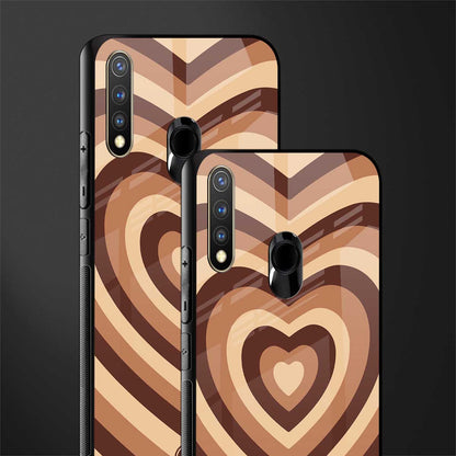 y2k brown hearts aesthetic glass case for vivo y19 image-2