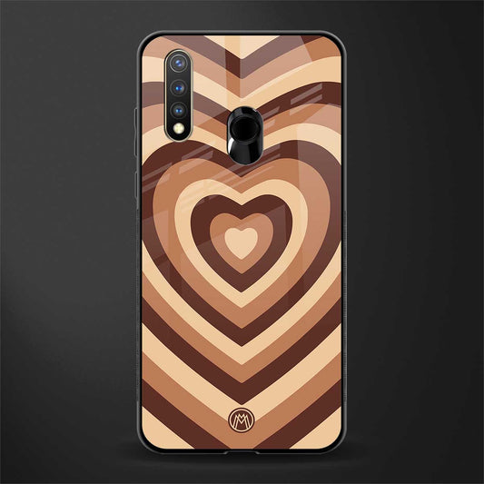 y2k brown hearts aesthetic glass case for vivo u20 image