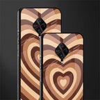 y2k brown hearts aesthetic glass case for vivo s1 pro image-2