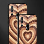 y2k brown hearts aesthetic glass case for vivo v15 image-2