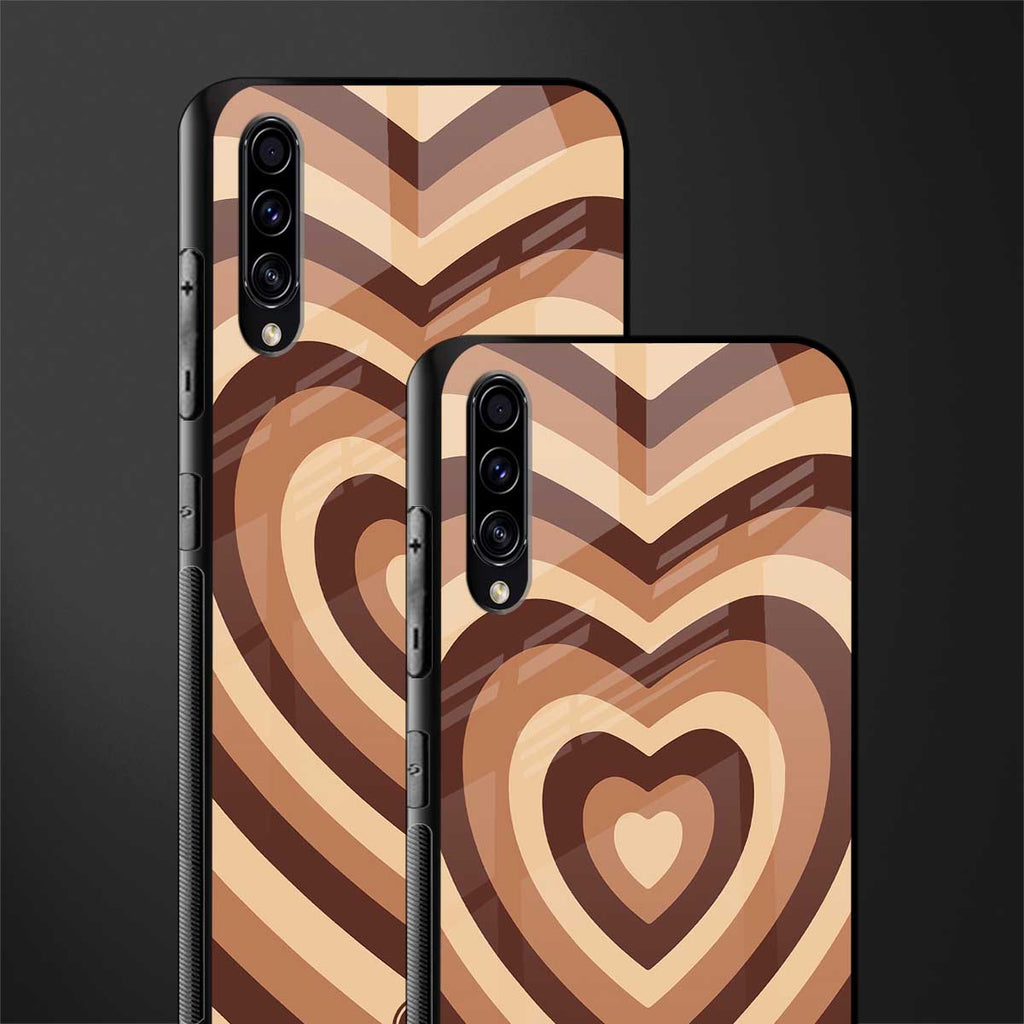 y2k brown hearts aesthetic glass case for samsung galaxy a50s image-2