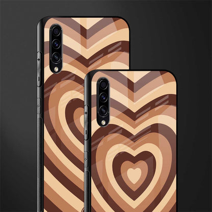y2k brown hearts aesthetic glass case for samsung galaxy a30s image-2
