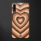 y2k brown hearts aesthetic glass case for samsung galaxy a50 image