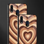 y2k brown hearts aesthetic glass case for samsung galaxy m10s image-2
