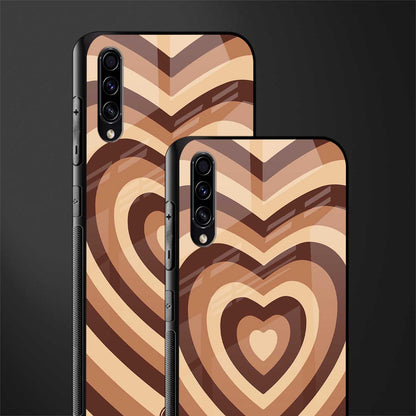 y2k brown hearts aesthetic glass case for samsung galaxy a70s image-2