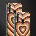 y2k brown hearts aesthetic glass case for redmi note 8 image-2