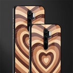 y2k brown hearts aesthetic glass case for redmi note 8 pro image-2