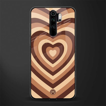 y2k brown hearts aesthetic glass case for redmi note 8 pro image