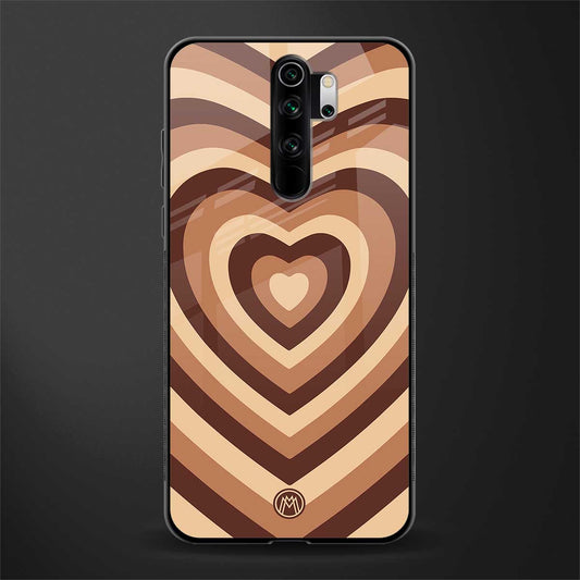 y2k brown hearts aesthetic glass case for redmi note 8 pro image