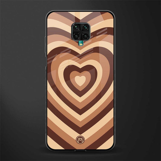 y2k brown hearts aesthetic glass case for redmi note 9 pro max image