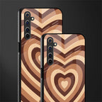 y2k brown hearts aesthetic glass case for realme 6 image-2