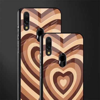 y2k brown hearts aesthetic glass case for redmi note 7 pro image-2