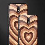 y2k brown hearts aesthetic glass case for redmi 8a image-2