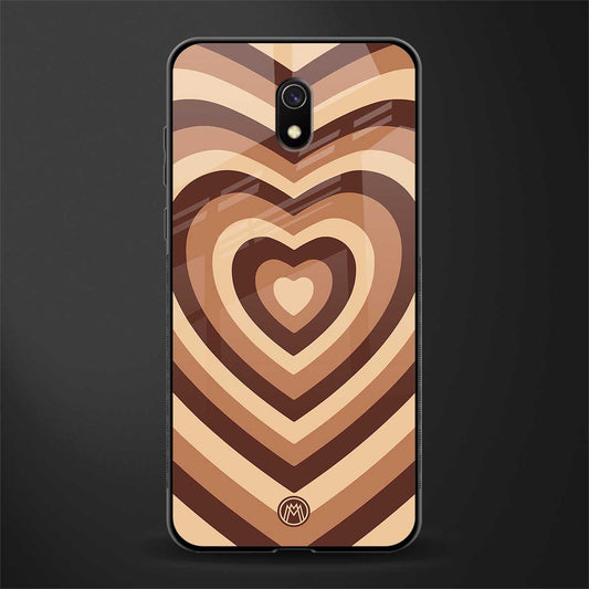 y2k brown hearts aesthetic glass case for redmi 8a image