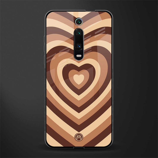 y2k brown hearts aesthetic glass case for redmi k20 pro image