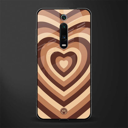 y2k brown hearts aesthetic glass case for redmi k20 image