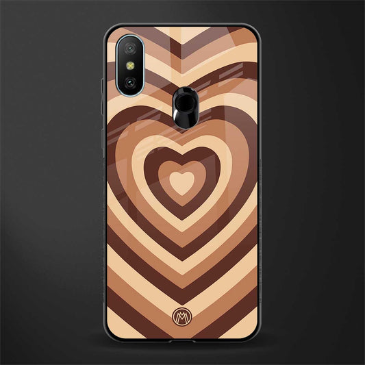 y2k brown hearts aesthetic glass case for redmi 6 pro image