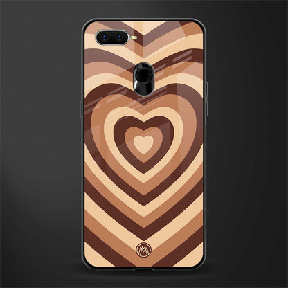 y2k brown hearts aesthetic glass case for oppo a5s image
