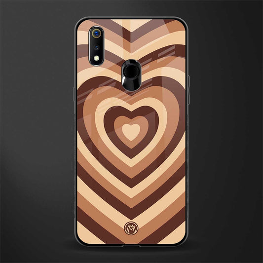 y2k brown hearts aesthetic glass case for realme 3 pro image