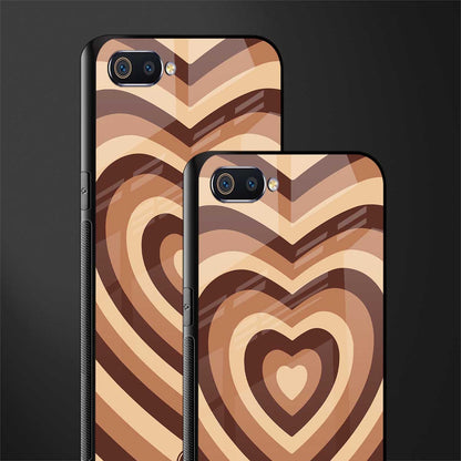 y2k brown hearts aesthetic glass case for realme c2 image-2
