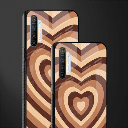 y2k brown hearts aesthetic glass case for realme xt image-2