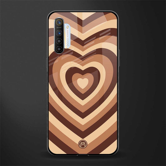 y2k brown hearts aesthetic glass case for realme xt image