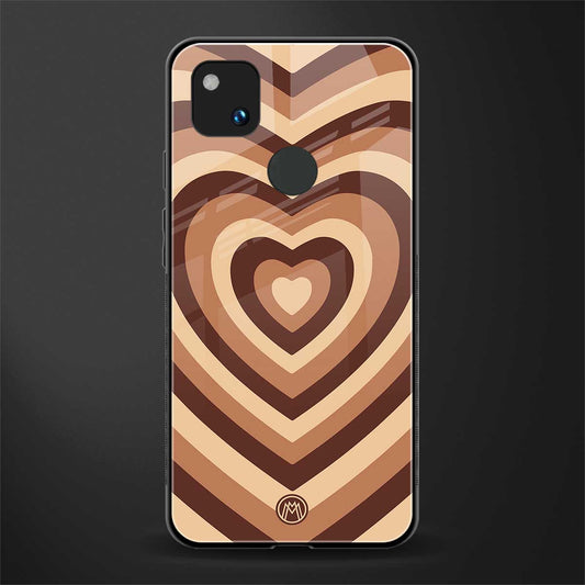 y2k brown hearts aesthetic back phone cover | glass case for google pixel 4a 4g