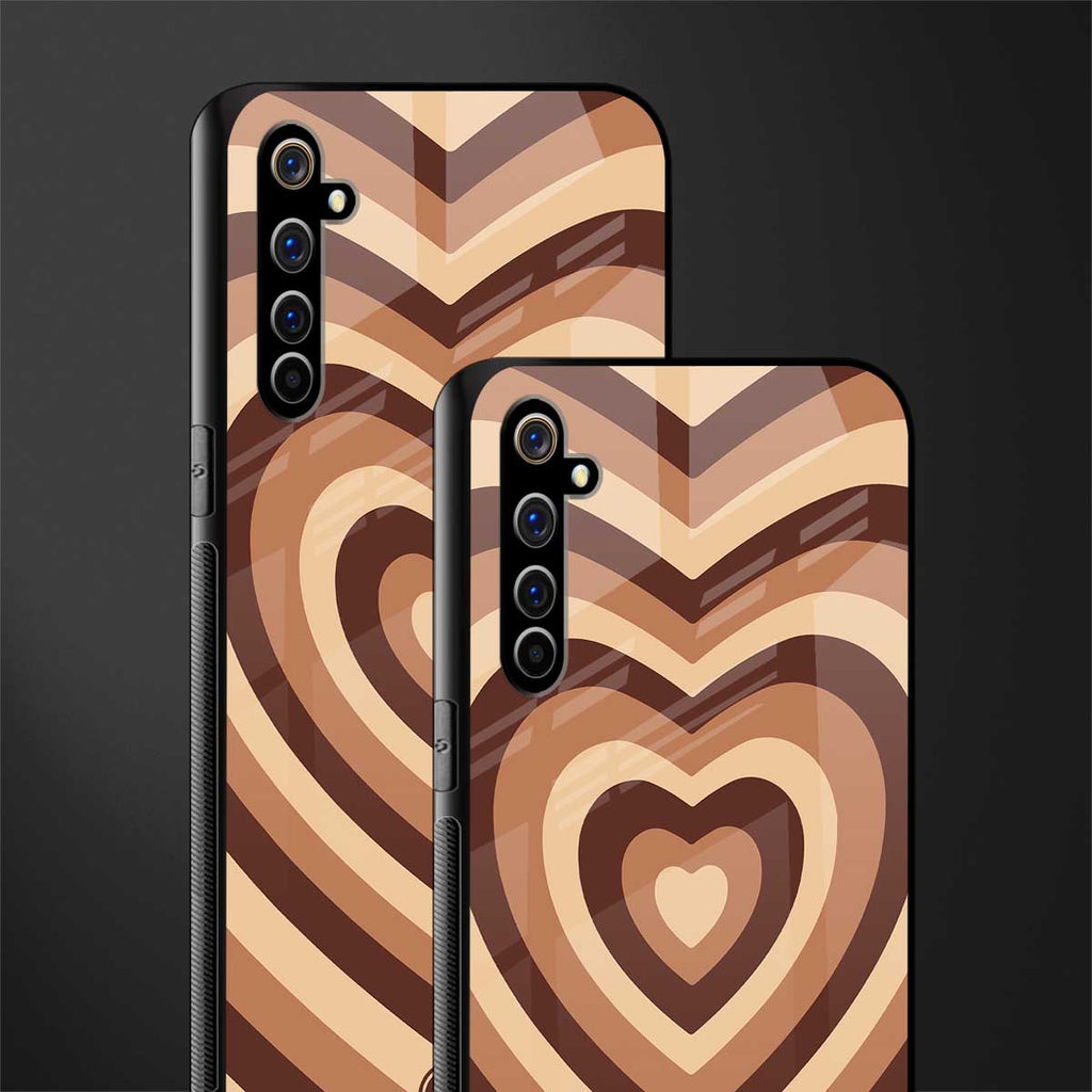 y2k brown hearts aesthetic glass case for realme x50 pro image-2